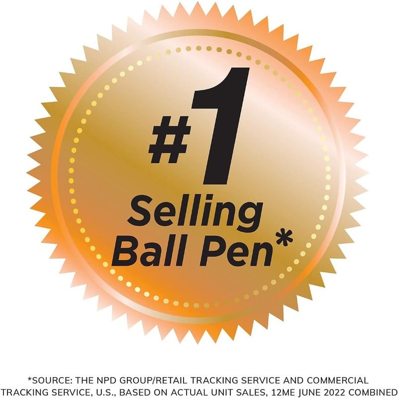 Round Stic Xtra Life Ballpoint Pen Medium Point 1.0mm Black 60Count_voghion.com