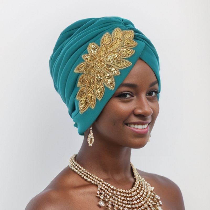 Muslim headscarf Space laminate fashion African national characteristic baodi hat Indian hat_voghion.com