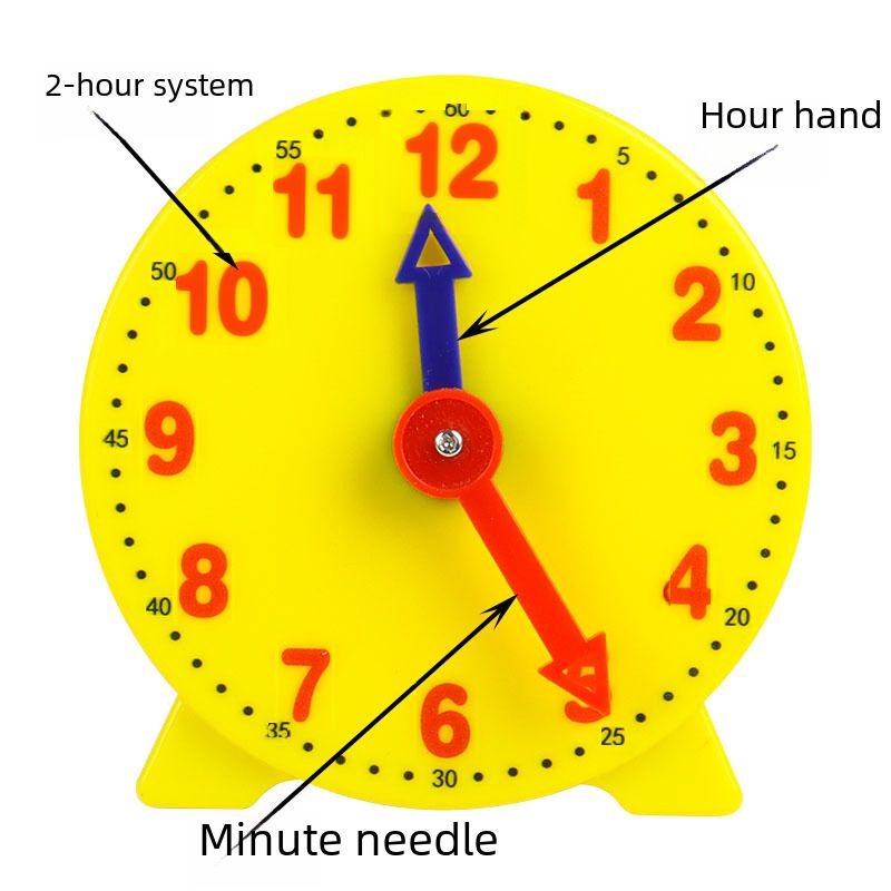 Clock model 10cm primary school mathematics first and second grade understanding time students two-needle linkage clock face clock teaching aids_voghion.com