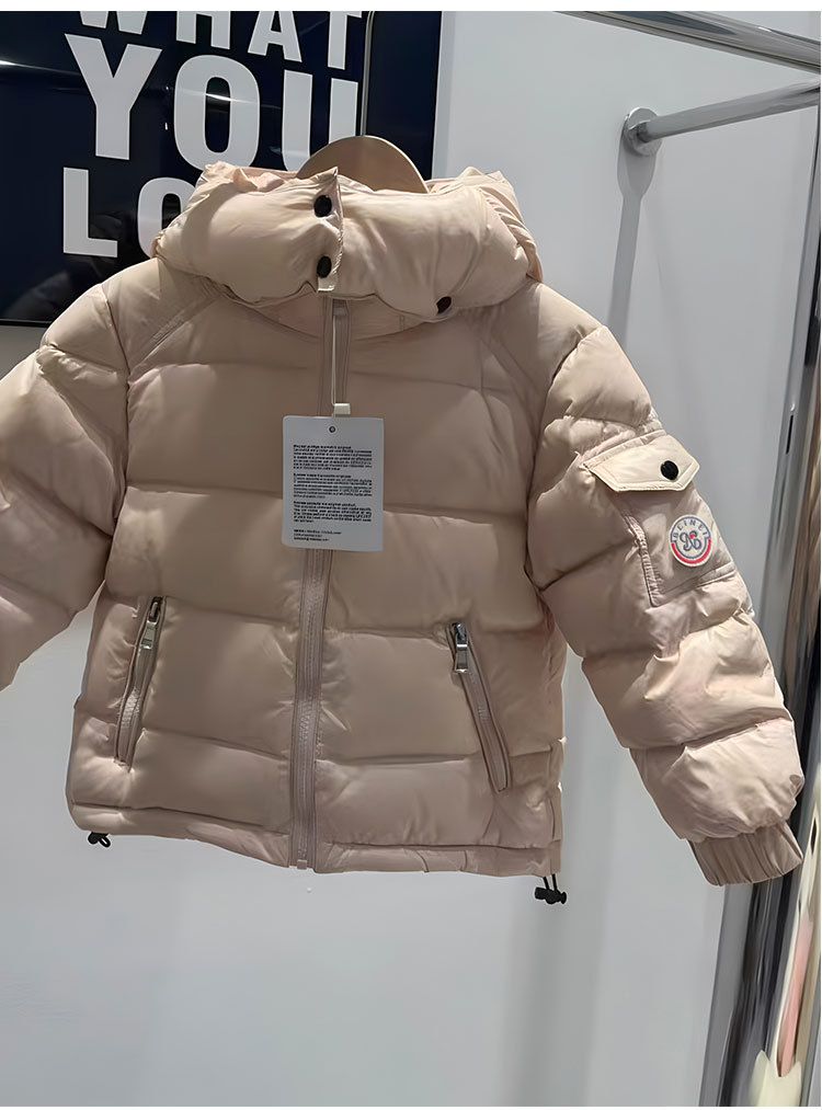Premium eendendonsjas voor kinderen – warme winterjas voor jongens en meisjes (zwart/opaalachtig/roze, maten 110-170 cm)_voghion.com