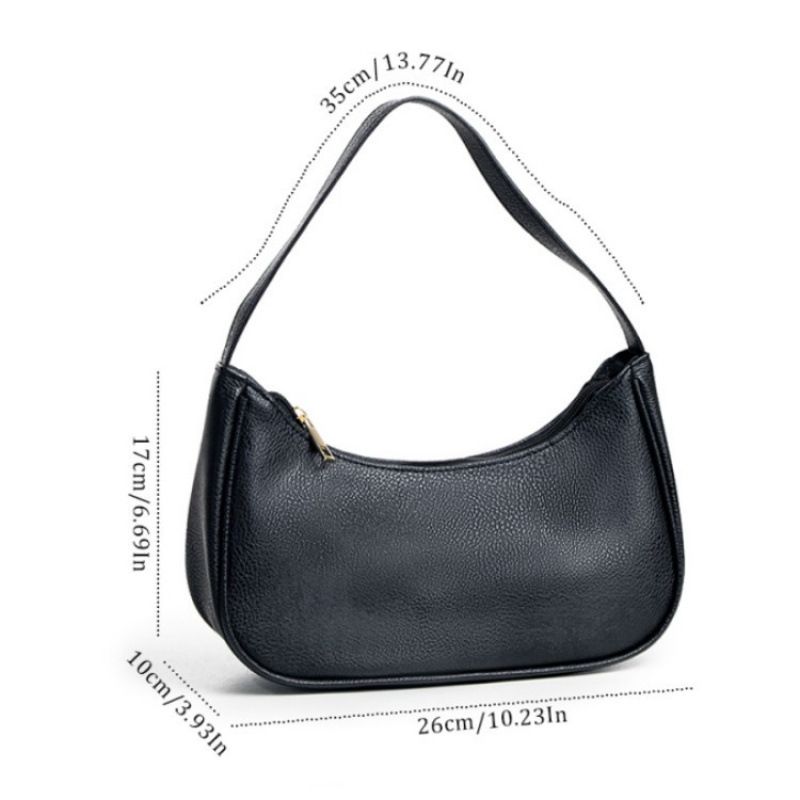 Borsa a tracolla baguette di alta qualità, borsa hobo carina, mini pochette con cerniera_voghion.com