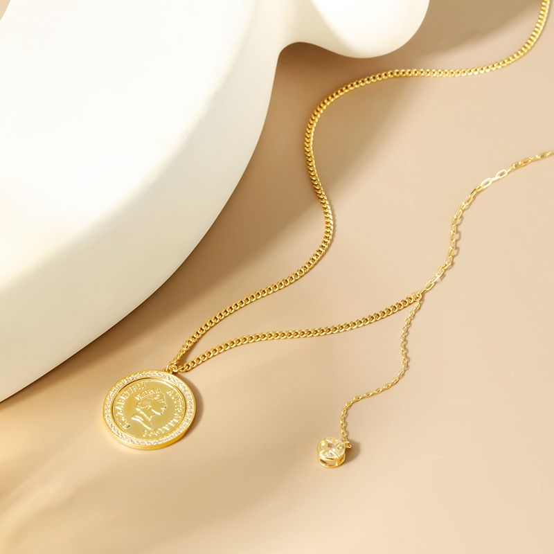 Collana in argento sterling con testa di regina, catena di lana da donna, autunno e inverno, leggera, di lusso, di alta gamma, design di nicchia, accessori per gioielli_voghion.com