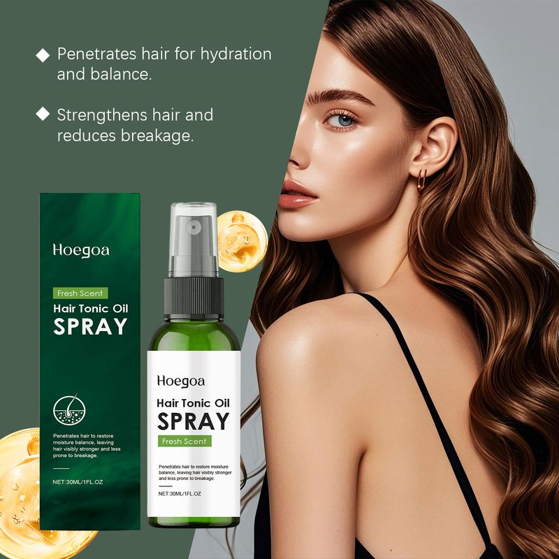Hoegoa Essential Oil Moisturizes Cares For Scalp, Hydrates And Strengthens Hair, Silky Smooth Hair Care Spray_voghion.com