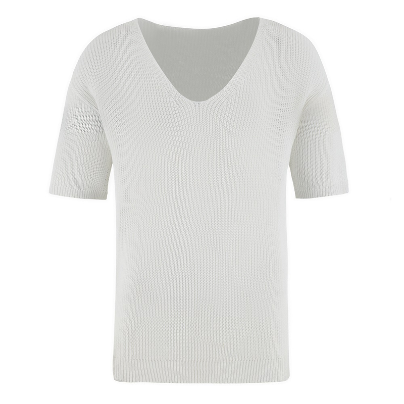 Maglia a maniche corte estiva e autunnale in piccoli lotti, speciale, alla moda, casual, con scollo a V, maglietta da uomo_voghion.com