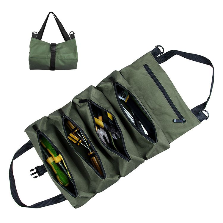 Canvas Toolkit Multifunctionele Duurzame Houtbewerking Elektricien Speciale Onderhoudstas Draagbare Rol Auto Gereedschapstas_voghion.com