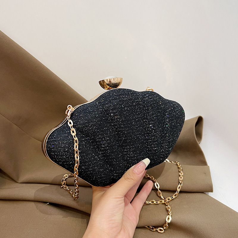 Borsa a tracolla leggera di alta qualità da donna, con catena, da sera, con conchiglia, lucida e alla moda, con diamanti_voghion.com