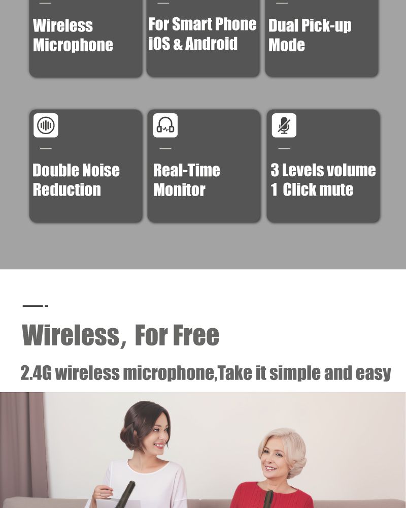Wireless Handheld Condenser Shotgun Mic XLR Microphone Professional for streaming Video Broadcast Interview_voghion.com