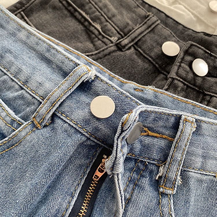 Internet-Promi-Shorts mit hoher Taille für Damen im Sommer 2024, neues weites Bein mit Löchern, die schlanker aussehen,_voghion.com