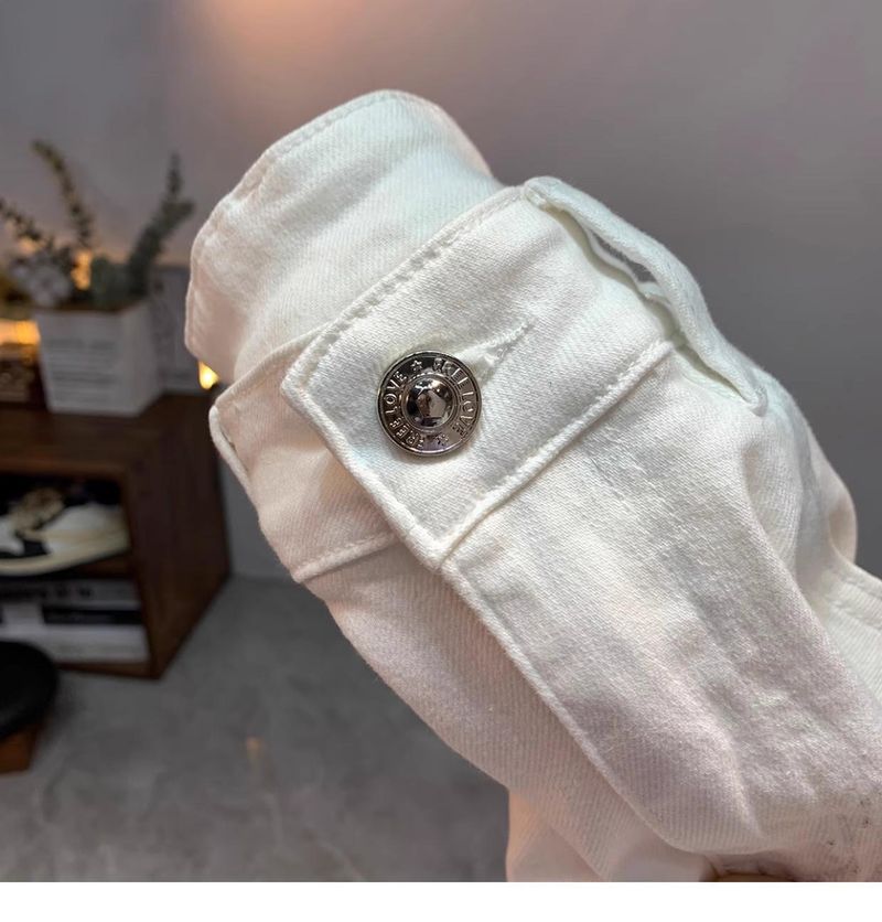 Herenkleding Denim Shorts Trend Slim Fit Mid-Length Broeken Stretch Shorts_voghion.com