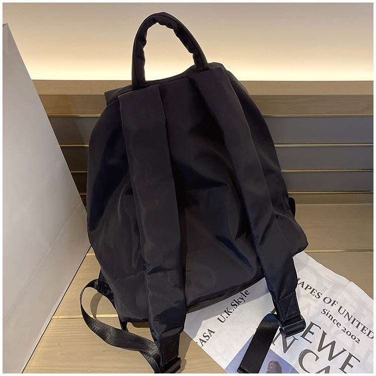 South Korea's new drawstring for women's leisure, large capacity student backpack, versatile and lightweight Oxford_voghion.com