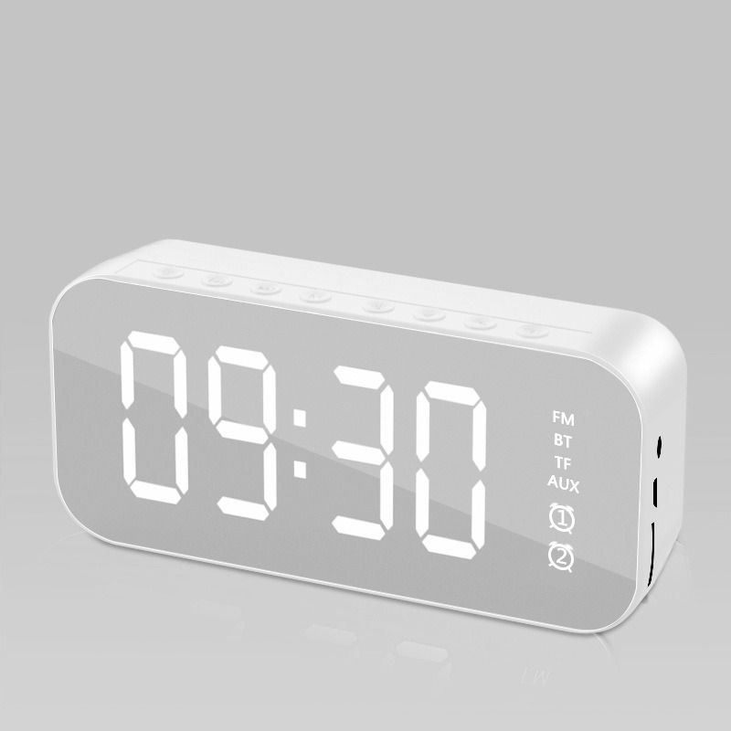 Bezvadu Bluetooth skaļrunis jauns mini mājas spogulis mazs skaļrunis tālvadības pults modinātājs viedais skaļrunis_voghion.com