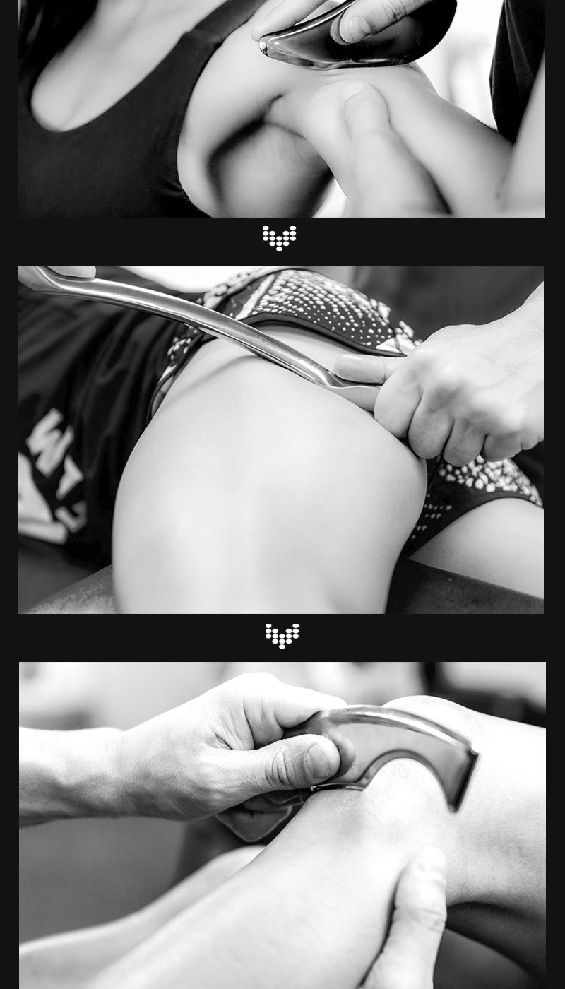 Coltello per massaggio in acciaio inossidabile, raschiamento, strumento per esercizi di rilassamento, massaggiatore per membrane del collo, rilascio dei meridiani, lenitivo_voghion.com