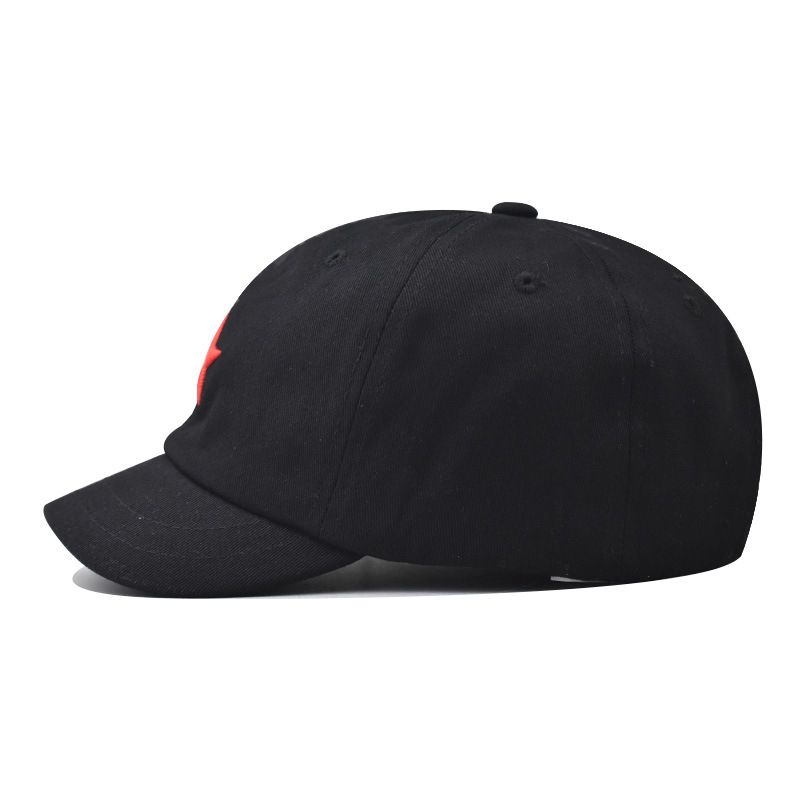 Casquette de baseball à visière courte pour homme, casquette à visière courte en forme de pentagramme, casquette d'été à bec de canard, jeune tendance, couple simple et à la mode_voghion.com