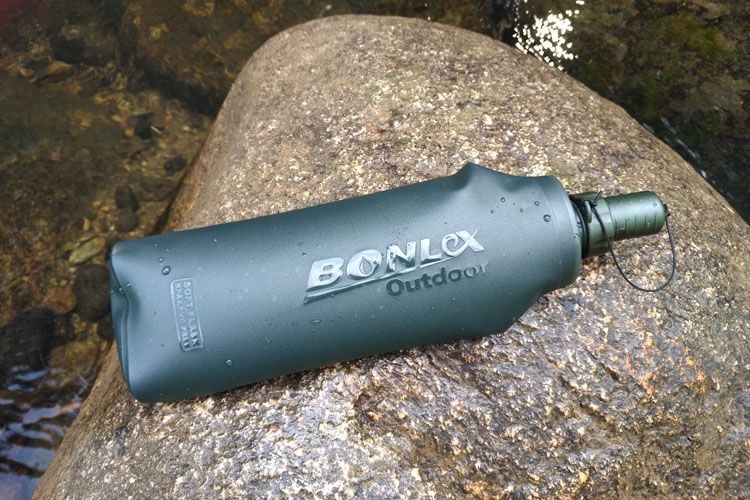 TPU Food Grade Tragbare Weiche Flasche Outdoor Sport Taille Radfahren Laufen Silikon Auslauf Reise Klapp Wasser Tasche_voghion.com