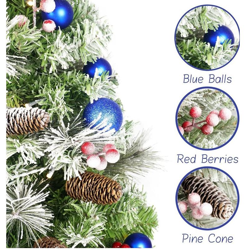 Picchetto luminoso per albero di Natale in PVC da 76 pollici per decorazioni da giardino, cortile, spiaggia e patio all'aperto - Picchetto decorativo per feste_voghion.com