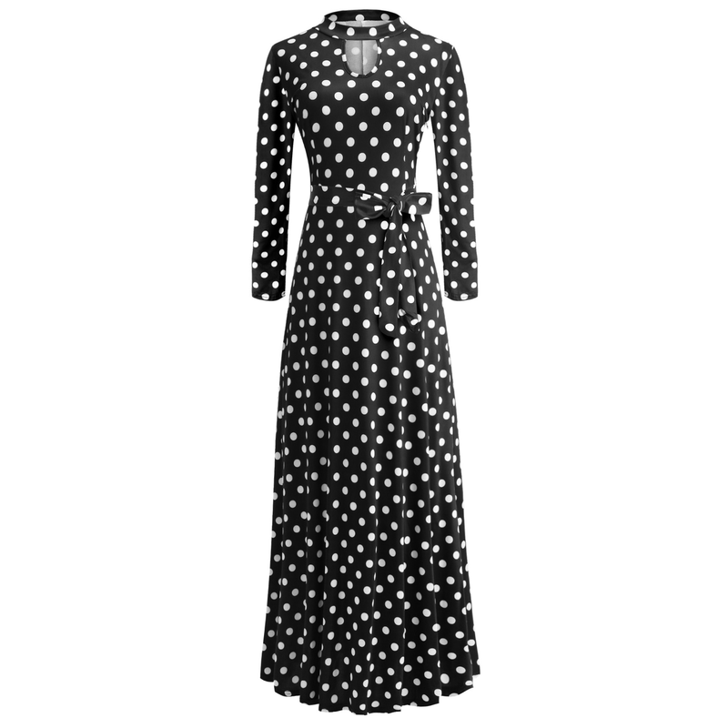 Abito con gonna altalena stile moda con stampa digitale_voghion.com