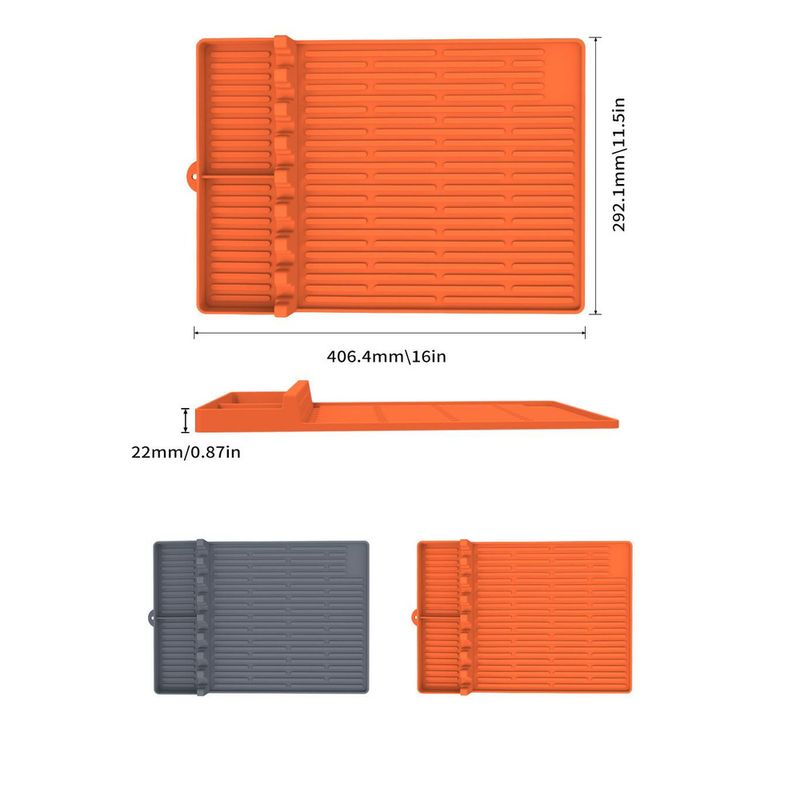 BBQ Side Rack Pan Protector Öl Ablassen Schwarz Stein Silikon Grill Werkzeug Matte_voghion.com