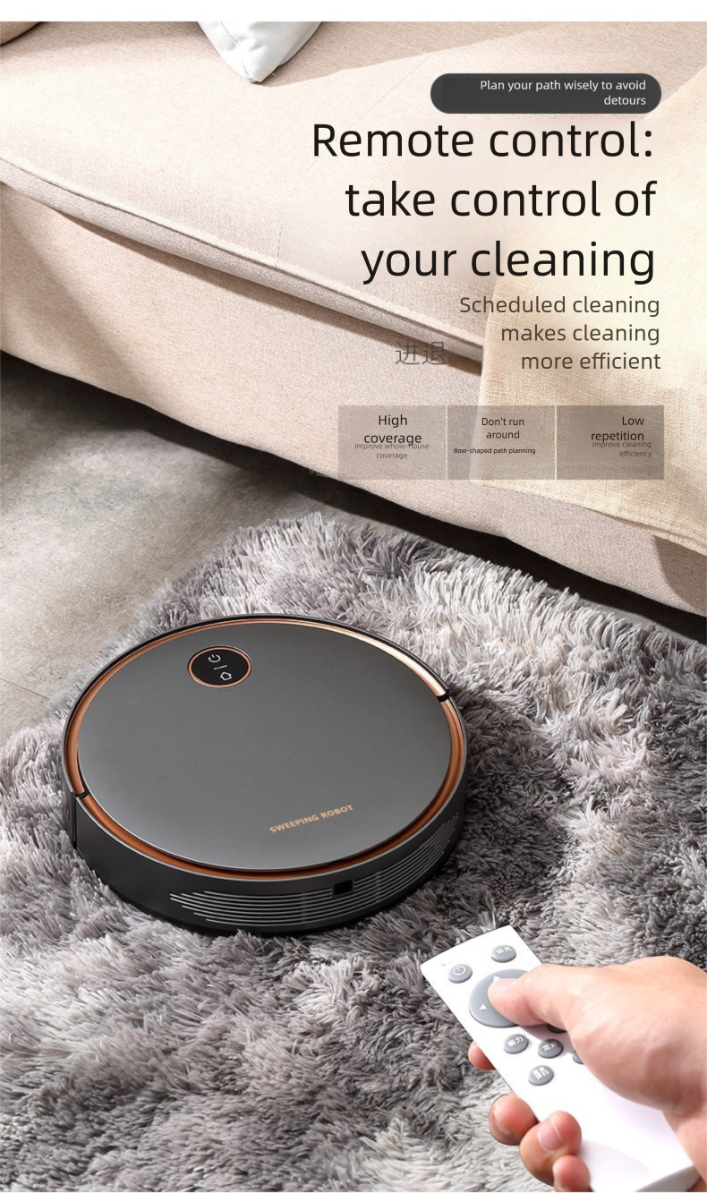 DB-302 Smart Robot Vacuum Cleaner Automatic Household Sweeping, Vacuuming, And Mopping 3-in-1 With Auto Recharge_voghion.com