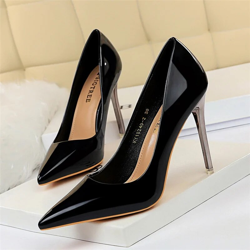 202 Femmes 10.5cm Talons Hauts Bleu Vert Escarpins De Saint-Valentin Brillant Stripper Stiletto Mariage Fétiche Chaussures Grande Taille_voghion.com
