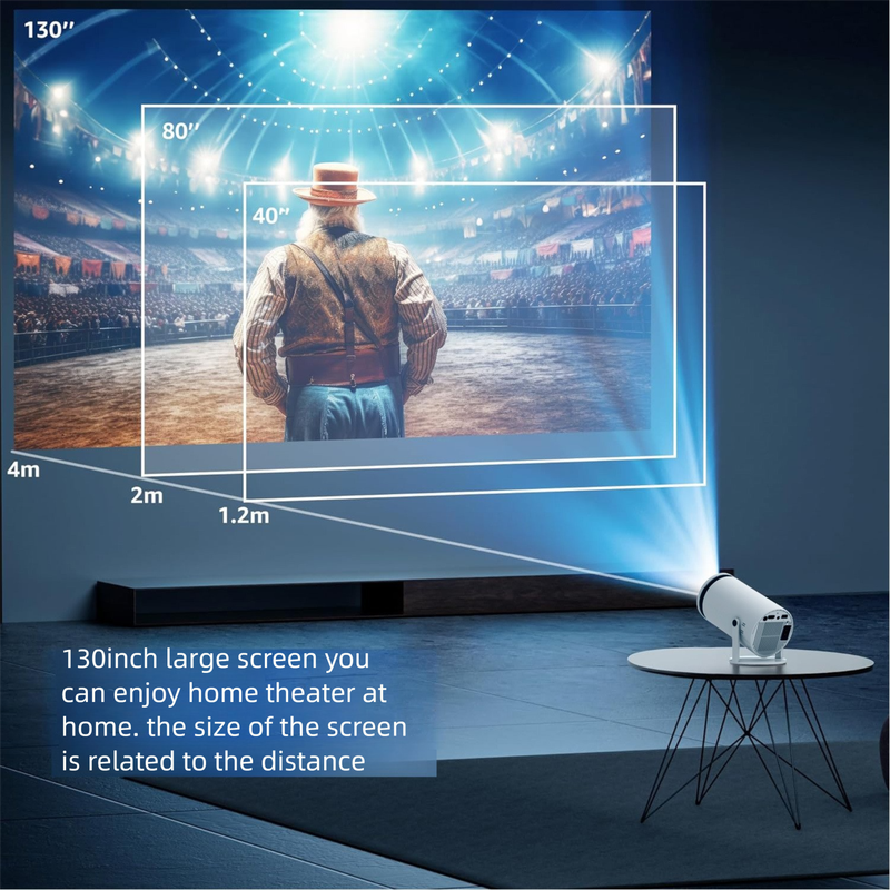 Mini projecteur portable Bluetooth HD 4K avec microphone et téléphone Y5S pour home cinéma_voghion.com