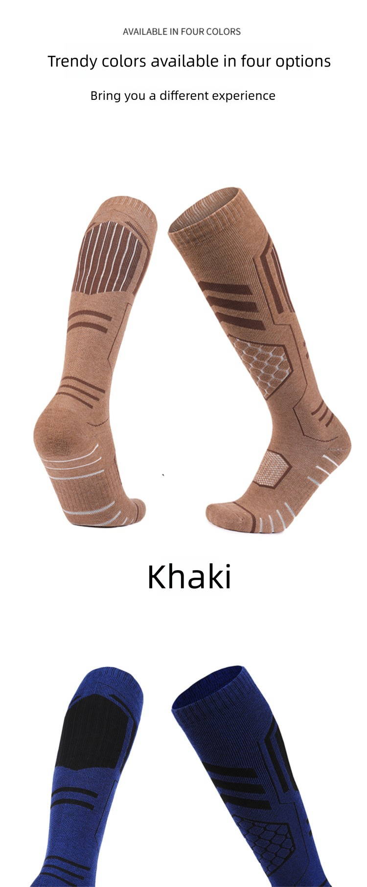 Wool Winter Warm Sweat-Absorbing Men's High Tube Non-Slip Ski Thickened Towel Bottom Women's Socks_voghion.com