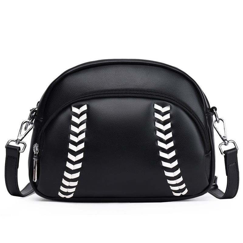 Borsa a tracolla da donna autunno e inverno 2025, in pelle, retrò, popolare, modello baseball, con cerniera, tracolla, borsa casual_voghion.com