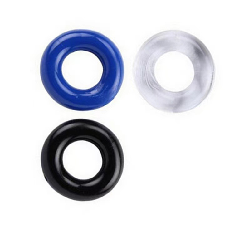 Smooth bead-locked semen ring, three-color ring, JJ ring, raised dot couple delay ring, adult erotic male products_voghion.com