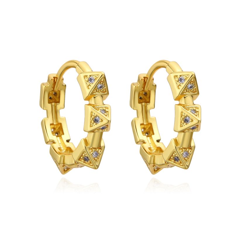 Women’s Jewelry Set Fashion Fashion Ins Style Earrings For Women Style Full Inlaid Zircon Earrings Punk Metal Copper Plated Ear Buckles_voghion.com