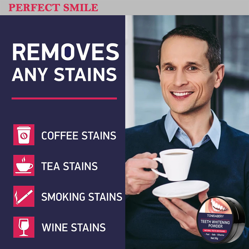 Coconut shell activated carbon bamboo charcoal black tooth powder, 30g bottle_voghion.com