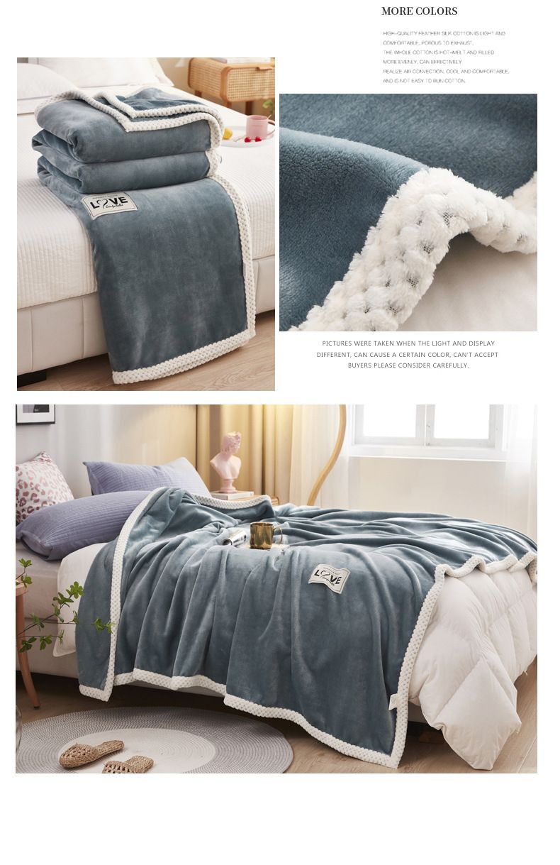 Controllo qualità coperta in velluto di latte di colore puro coperta per furetto calda spessa lenzuolo regalo invernale piccola trapunta coperta per ginocchia_voghion.com