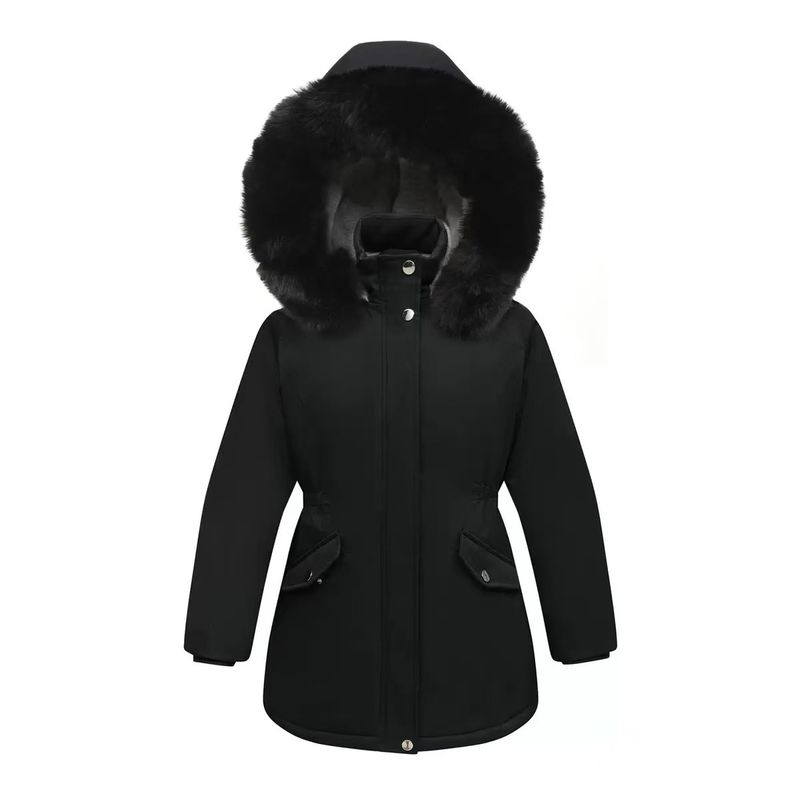 Giacca in cotone per bambine 2025 Nuovo ed elegante abbigliamento invernale per bambini Cappotto a tre strati di media lunghezza per bambine Caldo invernale per bambini_voghion.com