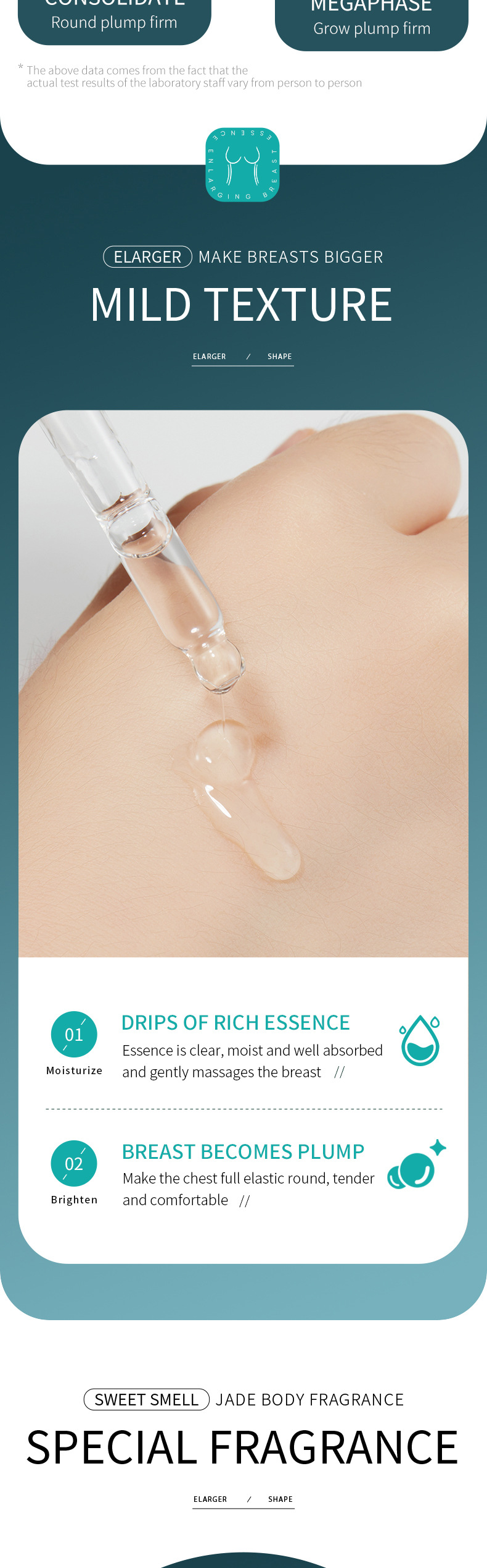 SADOER Lozione all'estratto di cocco Essenza rassodante per il seno Olio essenziale per la cura del massaggio ricco_voghion.com