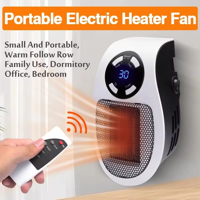 Portable Electric Mini Heater - Plug-in Wall Mounted Radiator Tile With Remote Control, Fast Heating For Room/Office/Bathroom, Energy Saving_voghion.com