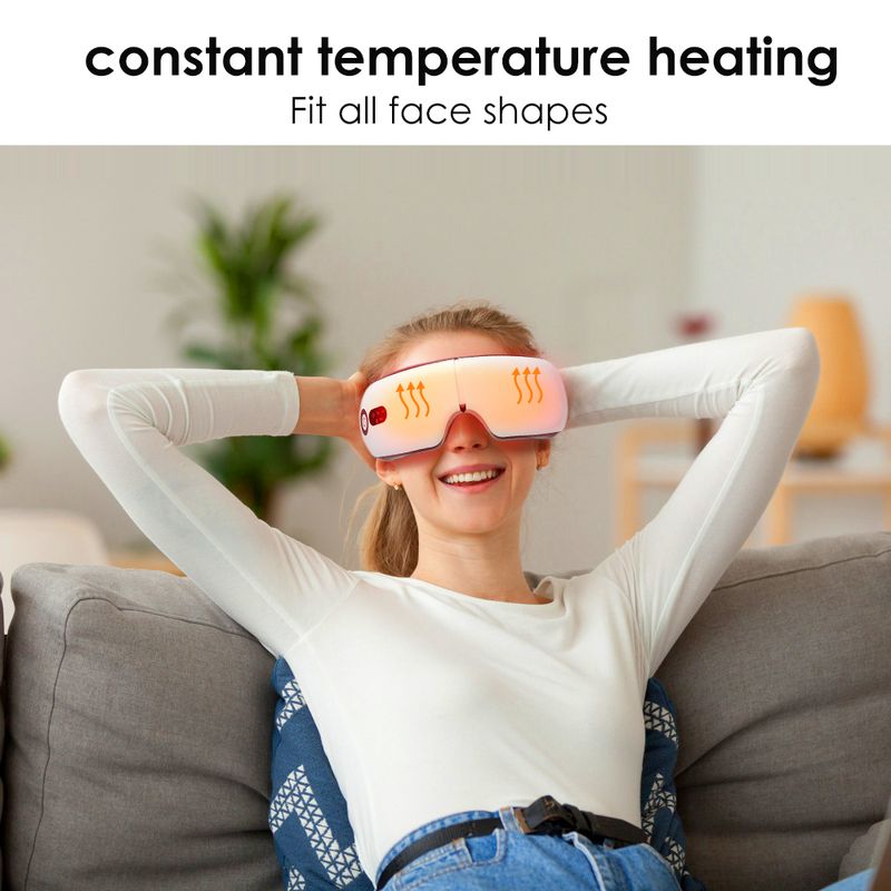 Smart Hot Compress Eye Massager 4D Airbag Massage Multifrequenz Vibration Augenschutz Schlafmassagegerät USB-Aufladung_voghion.com