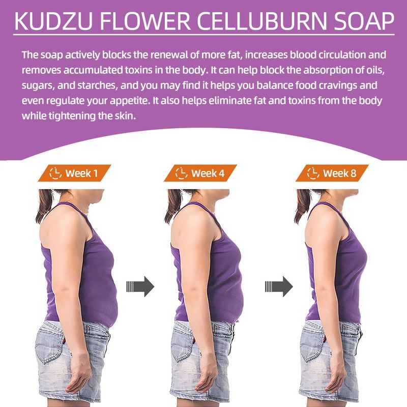 West&Month Delicate Puerariae Flower Soap Body Cleansing And Firming Skin Arms Belly Delicate Body Shaping Soap_voghion.com