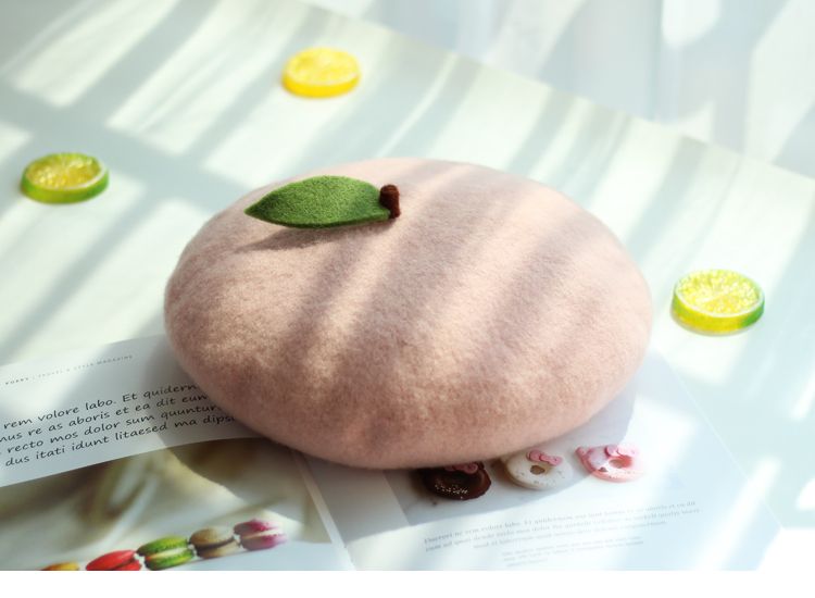 Vendita calda autunno e inverno berretto di lana pittore genitore-figlio bambini neonato dolce carino rosa pesca berretto_voghion.com