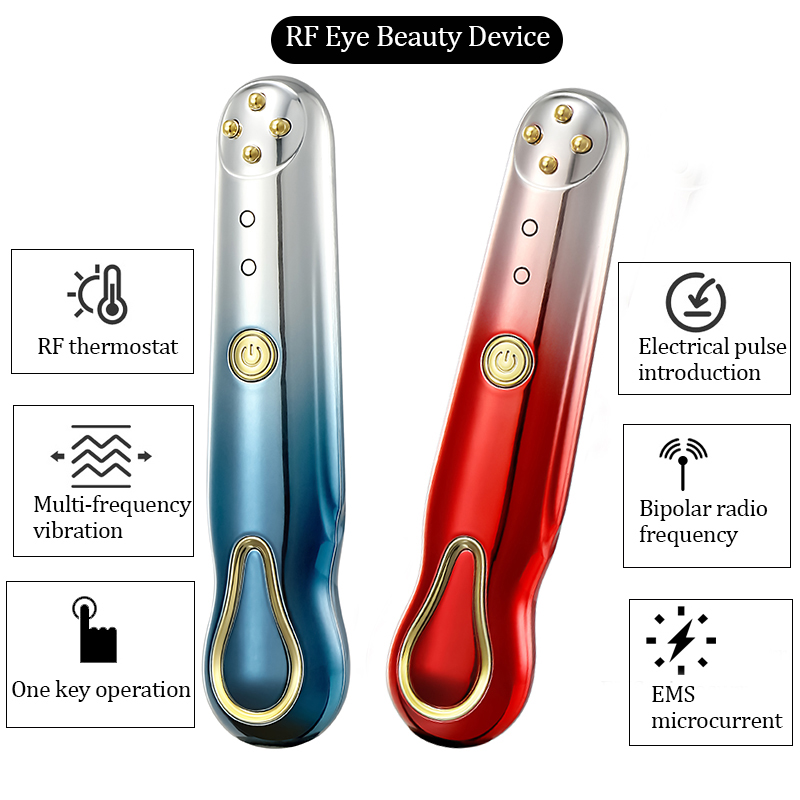 Microcurrent Electric RF Eyes Rimozione delle rughe Massaggiatore Eye Dark Circle Remover Pouch Lifting Stringere Facia_voghion.com