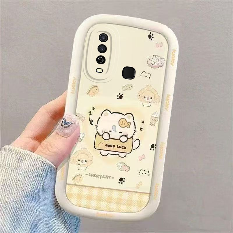 Taiyaki Cat VVivo Y3 Phone Silicone Ultra-thin Y3s New Full Coverage Protective Case Shockproof_voghion.com