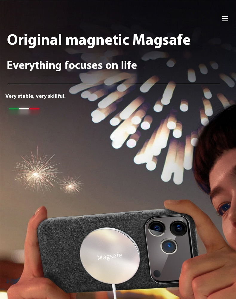MagX Case For IPhone17 Mobile Phone Case: Luxury Alcantara Magnetic Ultra-thin Case | Ultra-flexible And Durable Designer Case_voghion.com