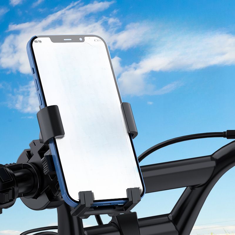 Support de téléphone pour moto, navigation pour vélo de montagne, absorption des chocs, anti-secousses, rotation à 360°_voghion.com