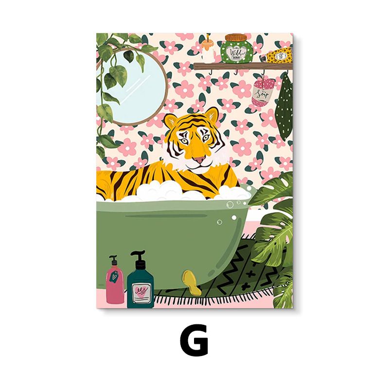 Nordic INS Style Floral Living Decorative Fresh Entrance Canvas Core Niche Cozy Dining Room Hanging Painting_voghion.com