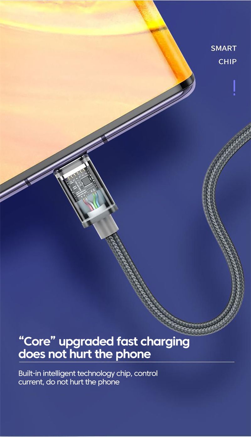 120G Super Fast Charging To Tipe C Cable Mobile Phone USB Line For Xiaomi Samsung S24 Chhuk Charger Cord 1M 1.5M 2M_voghion.com