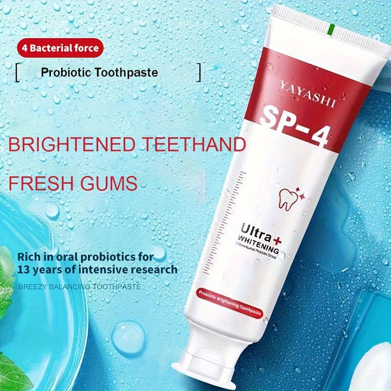 SP-4 Probiotesch opgehellt Zännpasta fir gesond Zänn a Zännfleesch, Frëschen Otem Zännpasta, Zännfleeg, Ophellt Zännpasta_voghion.com