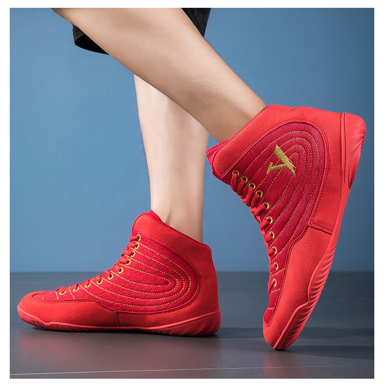 New Boxing Shoes For Men And Women, Deadlift, Push Up, Weight Bearing, Powerlifting, Non Slip Wrestling Shoes, Indoor Fitness Training Shoes_voghion.com
