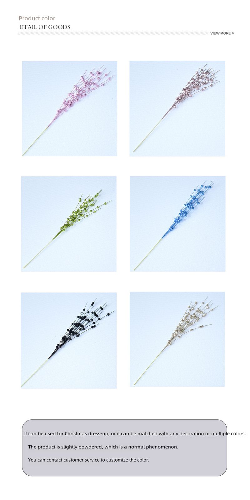 Chrëschtdekoratioun 43cm 12 Gabelen Goldpudderkugel Chrëschtbeemchenkranz Rattan Pailletten Goldpudder Beerenbëscher Spiisser_voghion.com