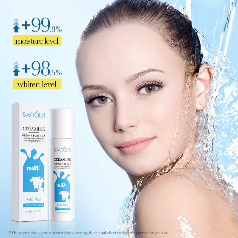 SADOER ceramide milk whitening English, toner hydration, brightening in spring and summer_voghion.com