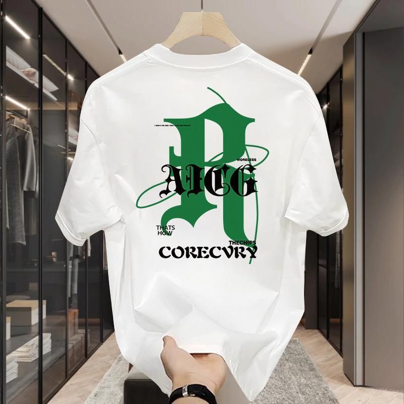 High quality trendy ins personalized printed short sleeved T-shirt for men's 2024 spring/summer loose and_voghion.com