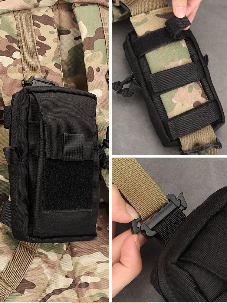 Multifunctional Portable Military Fan Molle First Aid Kit Tactical Camping Mountaineering Mobile Phone Bag_voghion.com