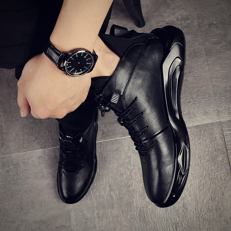 6657 'S Stivali Martin in vera pelle, stile britannico, versatili, alla moda, casual, autunno inverno, foderati in pile_voghion.com