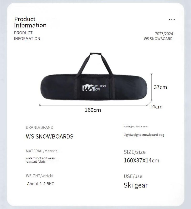 Snowboard double board Ski equipment full set can hold wet and dry separation bag_voghion.com